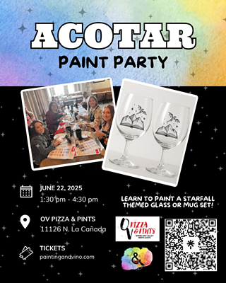 Image: ACOTAR Paint and Sip Party at OV Pizza & Pints