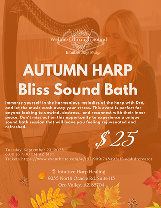 Image: Autumn Harp Bliss Sound Bath