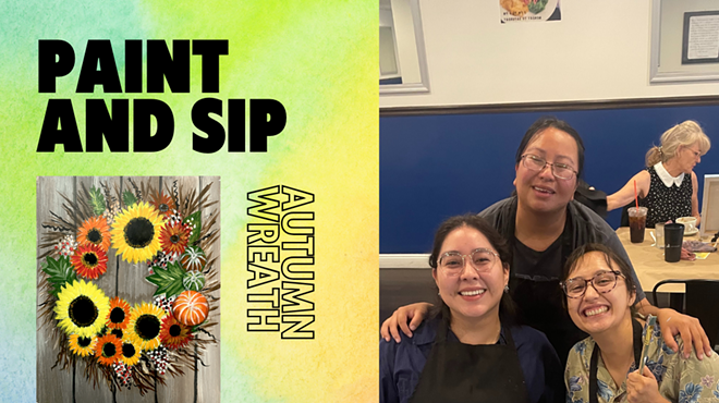 Image: Autumn Wreath Paint and Sip at Tandem American Eatery