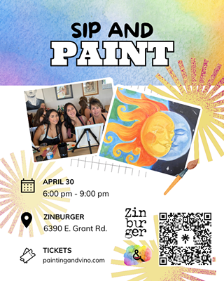 Image: Beginner Sun and Moon Sip and Paint