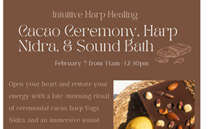 Image: Cacao Ceremony, Harp Nidra, & Sound Bath