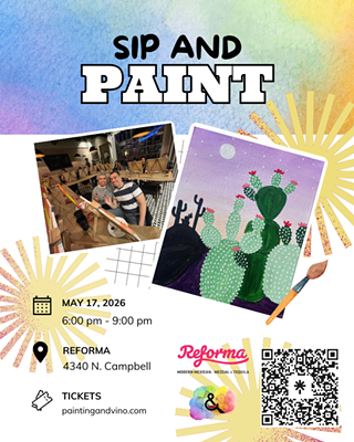 Image: Desert Cactus Paint and Sip at Reforma