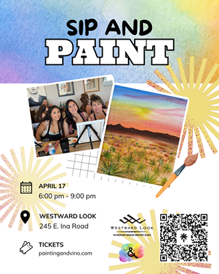 Image: Desert Dandelion Paint and Sip at Westward Look