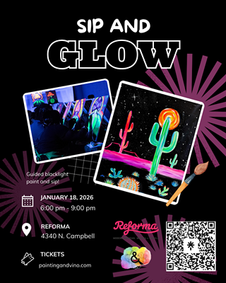 Image: &lsquo;Desert Glow&rsquo; Blacklight Paint Party