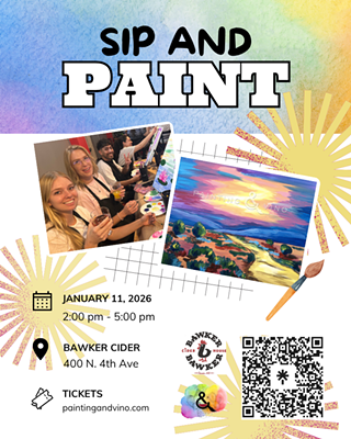 Image: Desert Path Paint and Sip at Bawker Cider