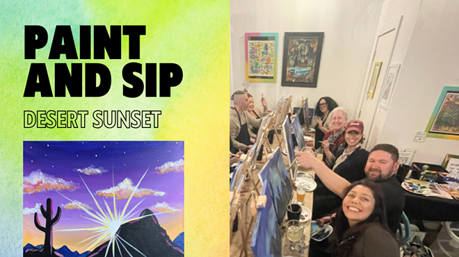 Image: Desert Sunset Paint and Sip