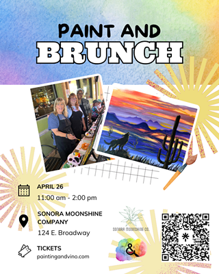 Image: Desert Wolf Paint and Brunch at Sonora Moonshine Co.