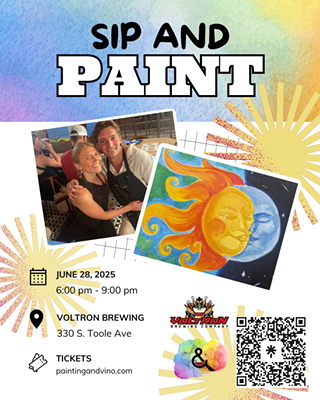 Image: Dreamy ‘Sun and Moon’ Paint and Pints at Voltron Brewing