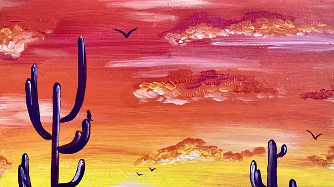 Image: Fiery Desert Paint and Sip at DiBella&rsquo;s