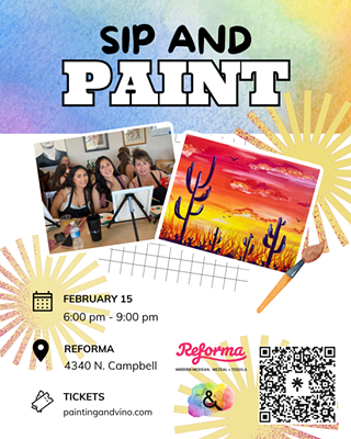 Image: Fiery Desert Paint and Sip at Reforma