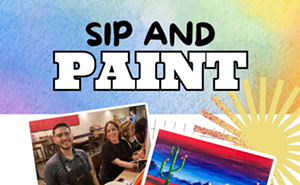 Image: Fiery Desert Paint and Sip at Roadhouse Cinemas
