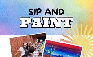 Image: Fiery Desert Paint and Sip at Roadies