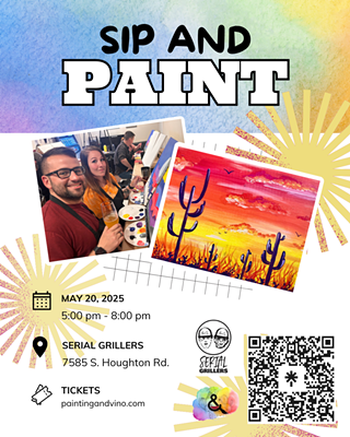 Image: Fiery Desert Paint and Sip at Serial Grillers (Vail)