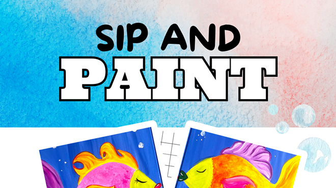Image: Fish Kiss Paint and Sip at Roadhouse Cinemas