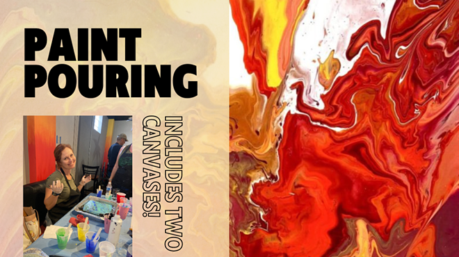 Image: Guided Paint Pouring Class at Black Iris Cafe