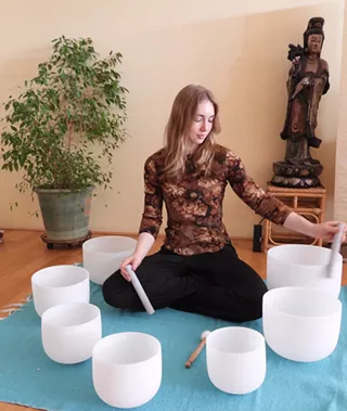 Image: Guided Relaxation & Crystal Singing Bowls