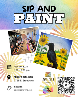 Image: Lucky Crow Paint and Sip at Zerai’s