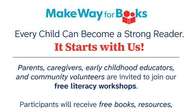 Image: Make Way for Books' Free Parent Literacy Workshop