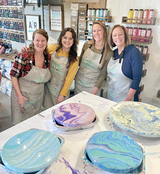 Image: Marbleized Paint Pouring Workshop!