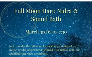 Image: March Full Moon Harp Nidra & Sound Bath
