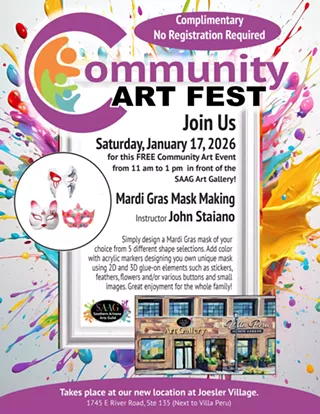 Image: Mardi Gras Mask Making at SAAG Gallery&rsquo;s New Location