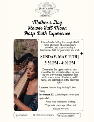 Image: Mother's Day Flower Full Moon Harp Bath Experience