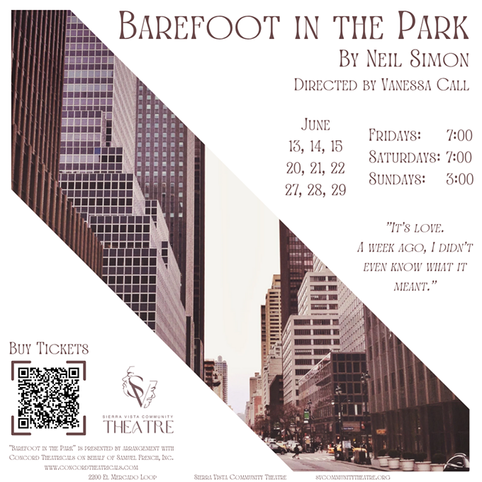 Get your tickets to Neil Simon's "Barefoot in the Park" while you can!