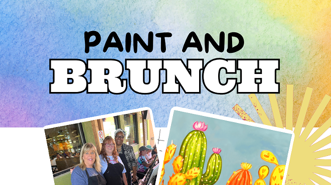 Image: Neon Cacti Paint and Brunch at Sonora Moonshine Co.