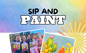 Image: Neon Cacti Paint and Sip at Westward Look