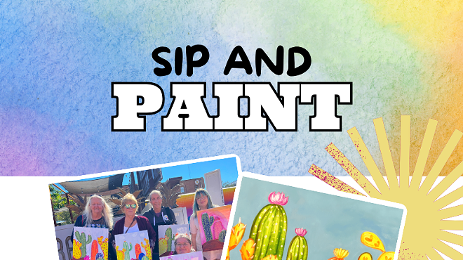 Image: Neon Cacti Paint and Sip at Westward Look