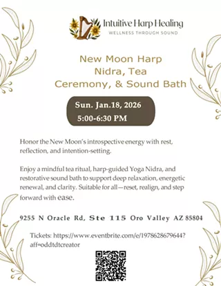 Image: New Moon Harp Nidra, Tea Ceremony, and Sound Bath
