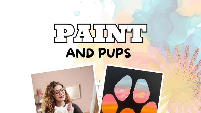 Image: Paint and Pups &ndash; Ages 8+! Canvas Comes Traced