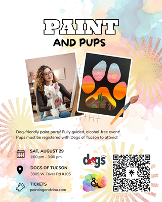 Image: Paint and Pups &ndash; Ages 8+! Canvas Comes Traced