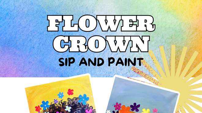 Image: Paint and Sip a Flower Crown Portrait