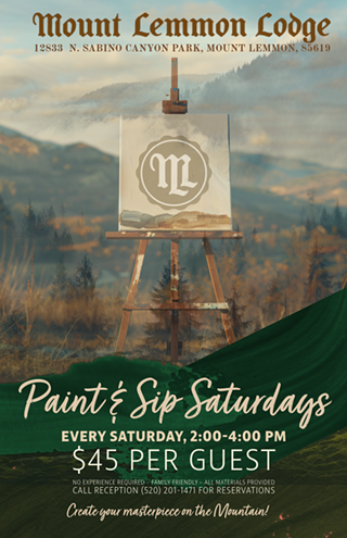 Image: Paint & Sip at the Mount Lemmon Lodge