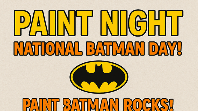Image: Paint Day - Batman Rocks! @ Poppin' Off