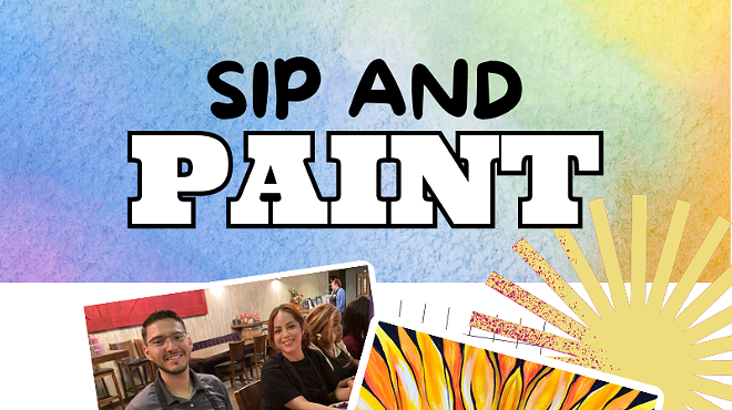 Image: Partner Sunflower Paint and Sip at Roadies