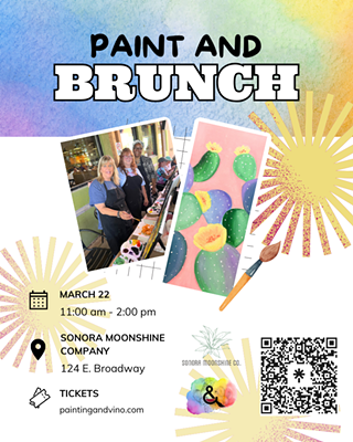 Image: Pastel Cactus Paint and Brunch at Sonora Moonshine Co