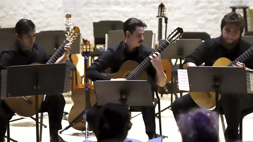 Pima Guitar Ensemble performs a mix of classical and contemporary repertoire on classical guitars.