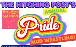 Image: Pride in Bisbee, annual mud wrestling!