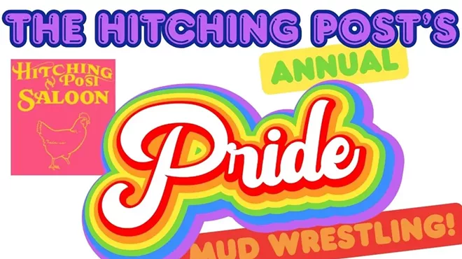 Image: Pride in Bisbee, annual mud wrestling!