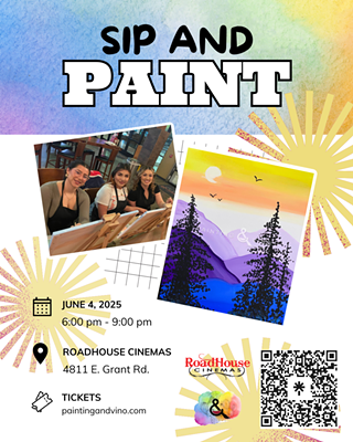 Image: Purple Mountain Paint and Sip at Roadhouse Cinemas