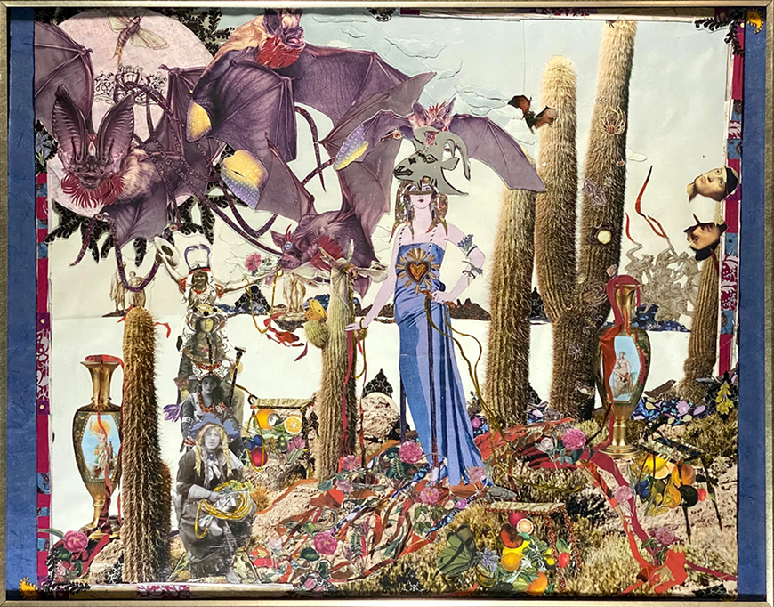 Drawing on her background in comparative literature and years of study in the humanities, Connolly transforms fragments of printed materials into richly detailed works inspired by illuminated manuscripts. Through thousands of carefully arranged paper pieces, she explores themes of history, literature, domestic life, grief and desire, inviting viewers to consider how meaning, memory and knowledge are built from the fragments of everyday life.