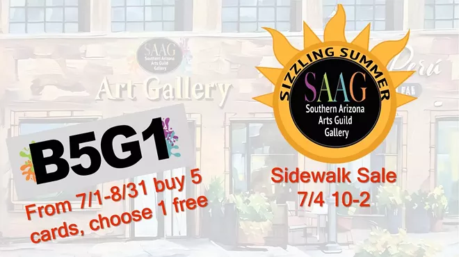Image: SAAG Gallery&rsquo;s Artful Summer, New Artists, 7/4 Sidewalk Sale, Card Promotion