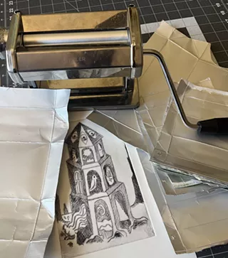 Image: Sip n Print: Tetrapak Drypoint!