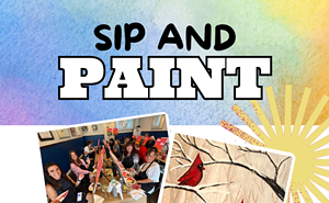 Image: Snowy Cardinals Paint and Sip + Wine Specials