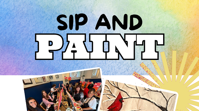 Image: Snowy Cardinals Paint and Sip + Wine Specials
