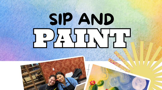 Image: Starry Cactus Paint and Sip at Roadies