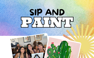 Image: Succulent Trio Paint and Sip &ndash; Canvas Comes Traced!