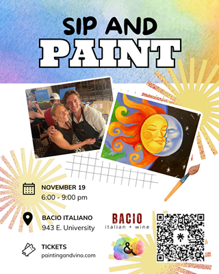Image: &lsquo;Sun and Moon&rsquo; Paint and Sip at Bacio &ndash; Includes Glass of Wine
